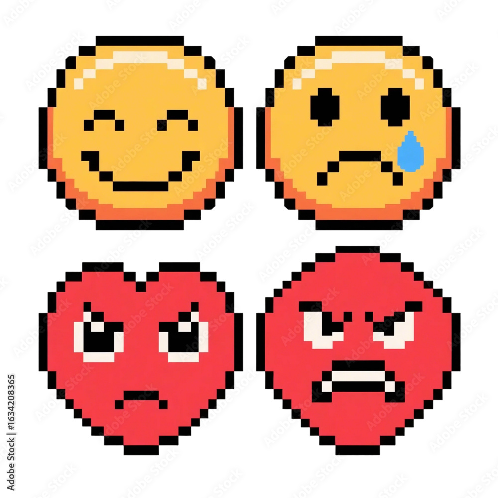 Fototapeta premium pixel heart icon