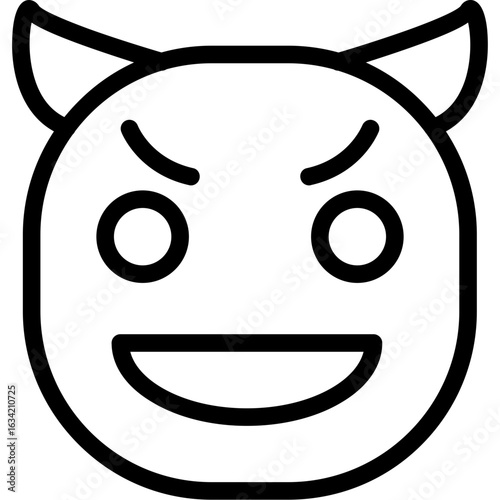 Face smile horns Icon
