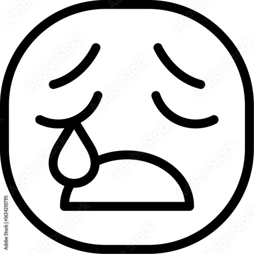 Face sad tear Icon