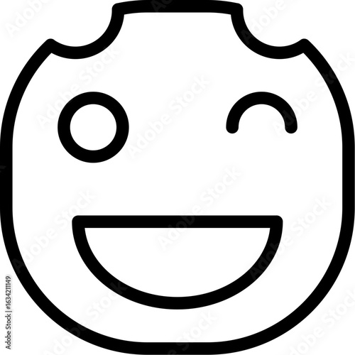 Face grin wink Icon