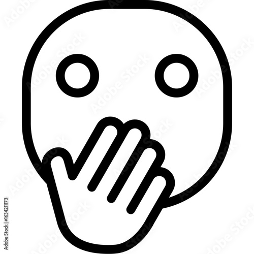 Face hand over mouth Icon