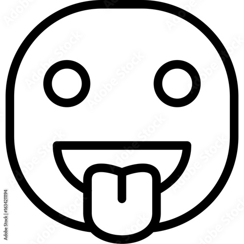 Face grin tongue Icon