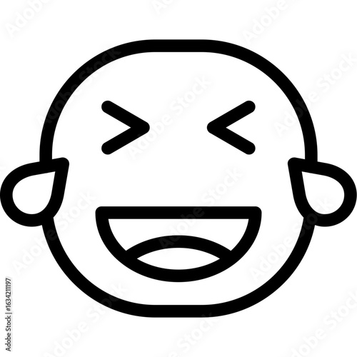 Face grin tears Icon