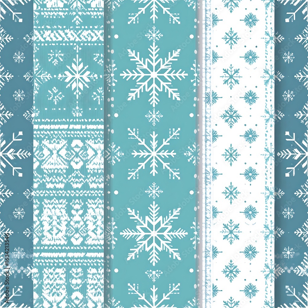 Winter snowflake patterns (3)