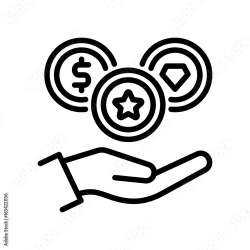 Digital Asset line icon