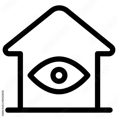 supervision house line  icon