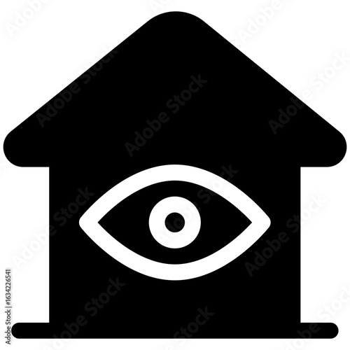 supervision house solid icon	