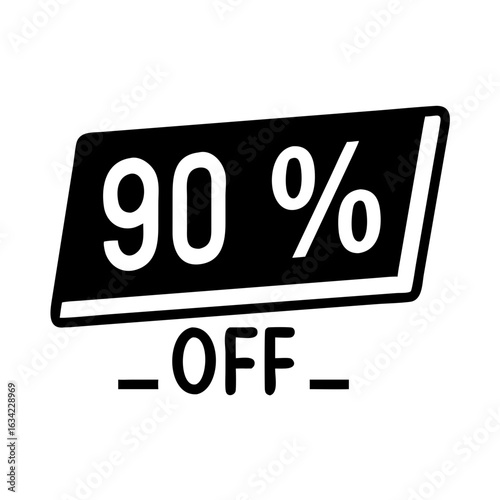 Discount offer showcasing 90 percent off on various products encouraging customers to take advantage of the sale