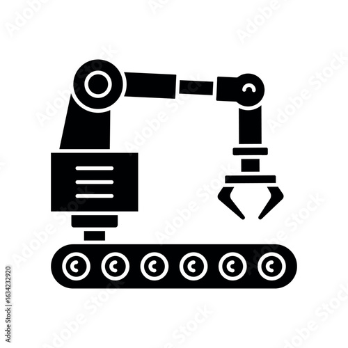 Autonomous systems black flat icon.