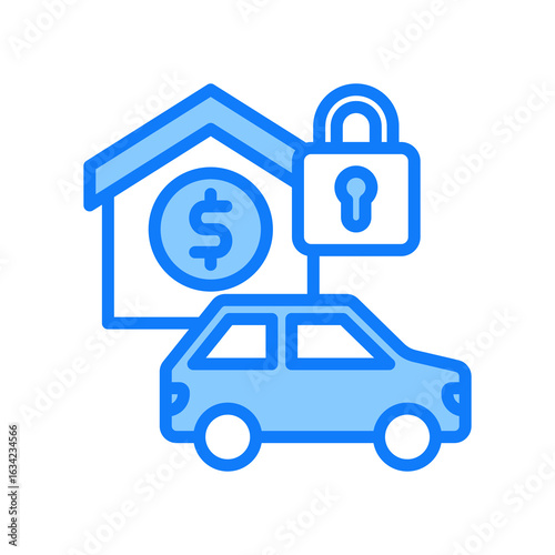 Fixed Asset blue icon 