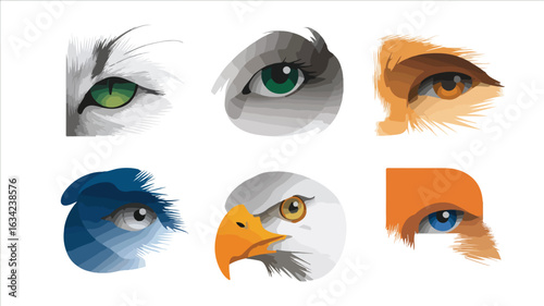Animal eyes abstract illustration