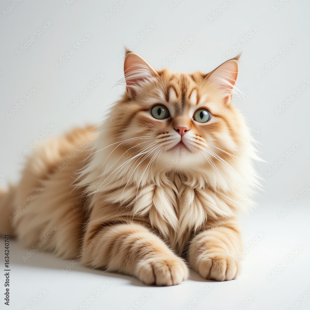 A close-up portrait of an elegant fluffy cat with stunning green eyes, exuding grace and charm. A close-up portrait of an elegant fluffy cat with stunning green eyes, exuding grace and charm.