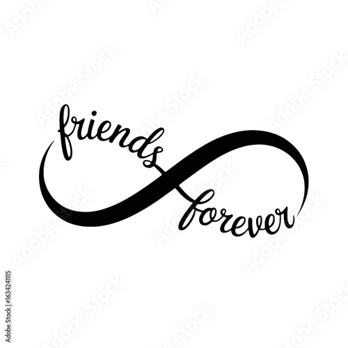 Infinity symbol with text friends forever friendship