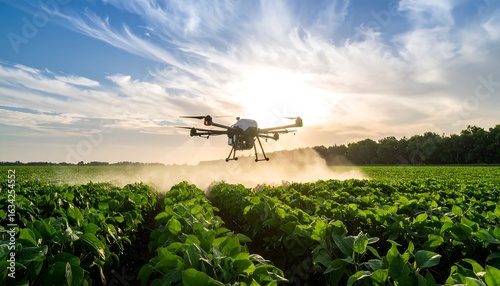 Precision agriculture using drone technology in soybean field for spraying pesticides and nutrients