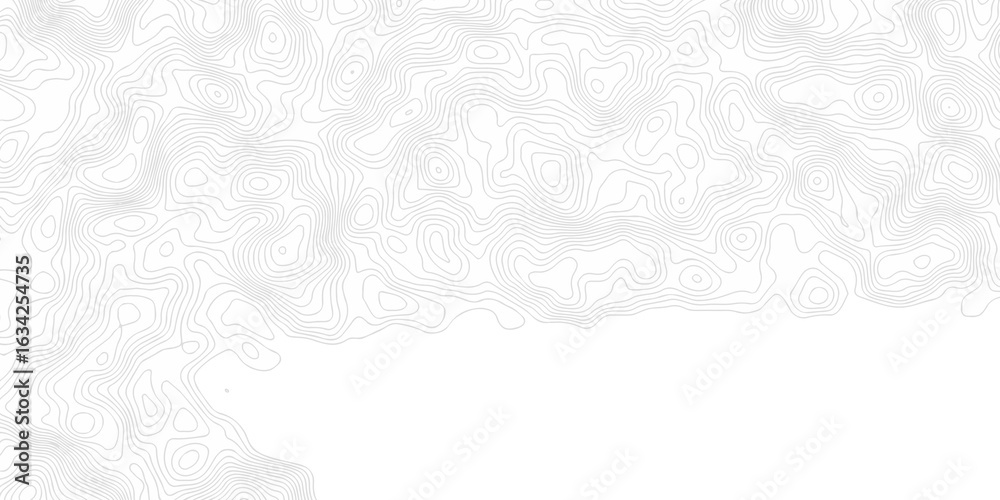 Fototapeta premium Black and white lines seamless Topographic map patterns, topography line map. Vintage outdoors style. The stylized height of the topographic map contour in lines and contours isolated on transparent.