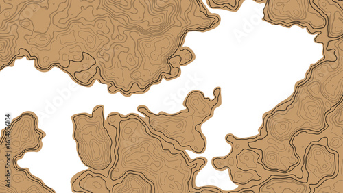 Abstract painting wave liquid shape art texture. Liquid acrylic artwork. Topographic line contour map background. golden line isolated on white background.