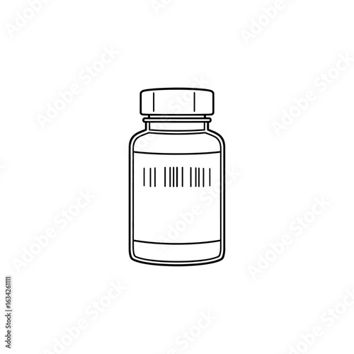 medicine bottle isolated on white