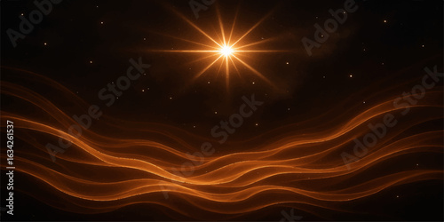 Abstract space background with glowing stars and galaxy night sky design for text