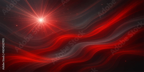 Red abstract background with flowing silk texture and smooth wave design