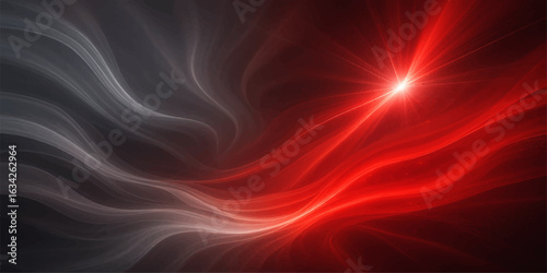 Red abstract background with flowing waves and soft silk texture design