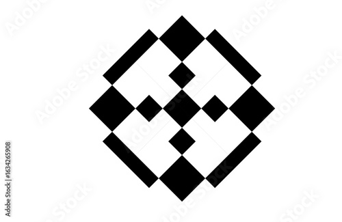 Black and white Symmetrical Geometric Pattern: Versatile Home Décor for Creative Rooms, Offices, and Gifts