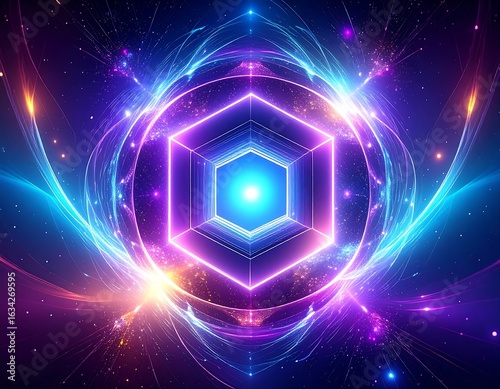 Abstract Geometric Space with Energy Lines