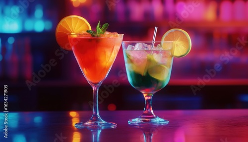 Wallpaper Mural Delicious Cocktails Served In A Trendy Bar Setting. Enjoy A Variety Of Sumptuous Drinks And Socialize In A Stylish Environment. Torontodigital.ca