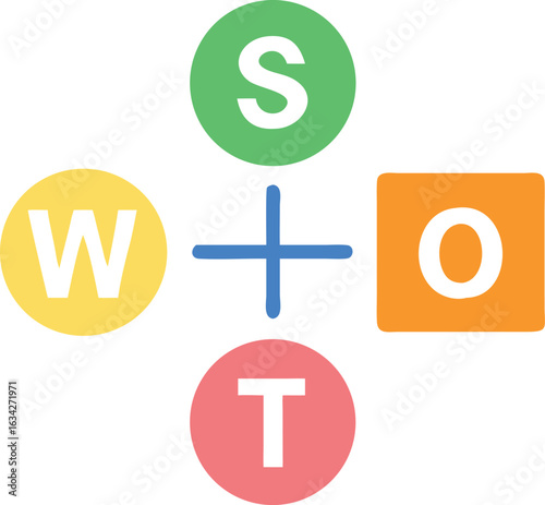 SWOT Analysis Vector Diagram for Business