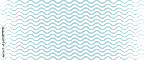 Seamless Wave Pattern, Hand drawn water sea vector background. Wavy beach print, curly grunge paint lines, watercolor stripes eps10.