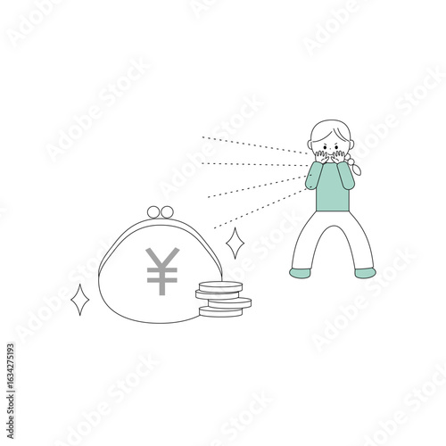 Wallpaper Mural お金を増やそうとする女性のイラスト Torontodigital.ca