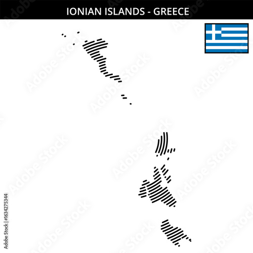 the Ionian Islands of Greece with geographical details