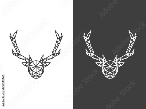 Triangle Prism low poly deer art design illustration