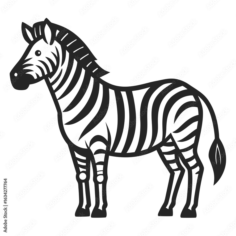 Obraz premium zebra isolated on white background