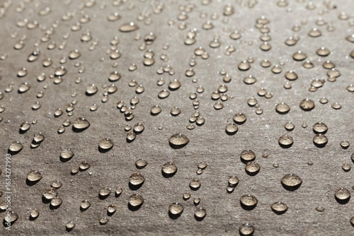 drops of water on cardboard