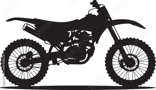 Dynamic motocross silhouette for action sports and adventurous journeys