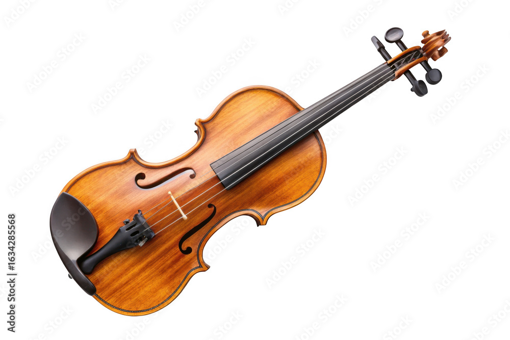 Fototapeta premium Acoustic violin isolated on transparent background