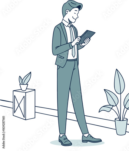 Young White Male Entrepreneur in Formal Businesswear