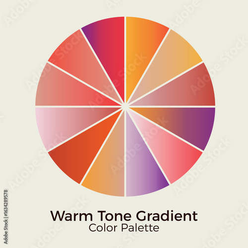 Gradient Circle with Balanced Warm Shades