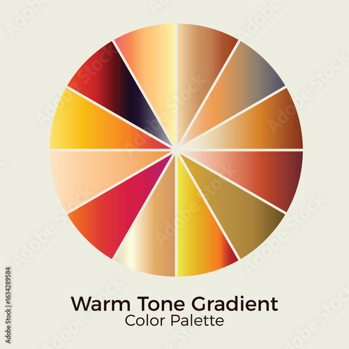 Warm Golden Gradient | Minimal Abstract Color Wheel