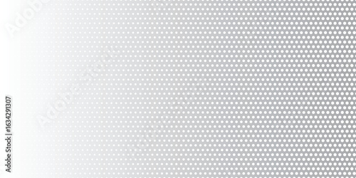 Minimalist halftone dot pattern on a smooth gray gradient background. Ideal for modern designs, tech themes, or stylish abstract layouts.