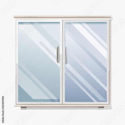 Ein rechteckiger Spiegelschrank mit zwei Türen, Hängemontage – schlicht, klar, funktional.