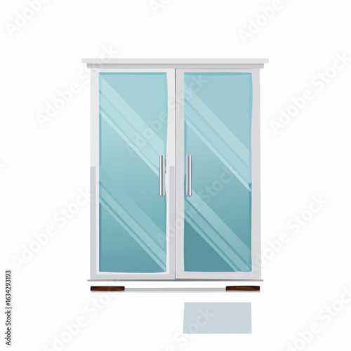 Ein rechteckiger Spiegelschrank mit zwei Türen, Hängemontage – schlicht, klar, funktional.