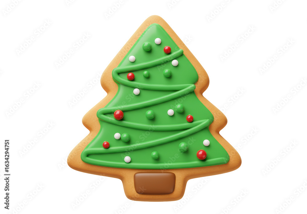 custom made wallpaper toronto digitalIsolated Christmas Tree Cookie Decorated with Green Icing and Sprinkles