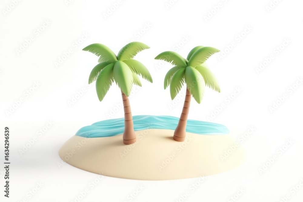 Obraz premium Beach trees destination relaxation.