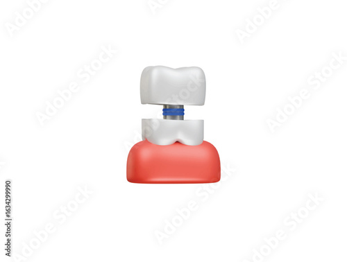 dental veneers icon 3d illustration render