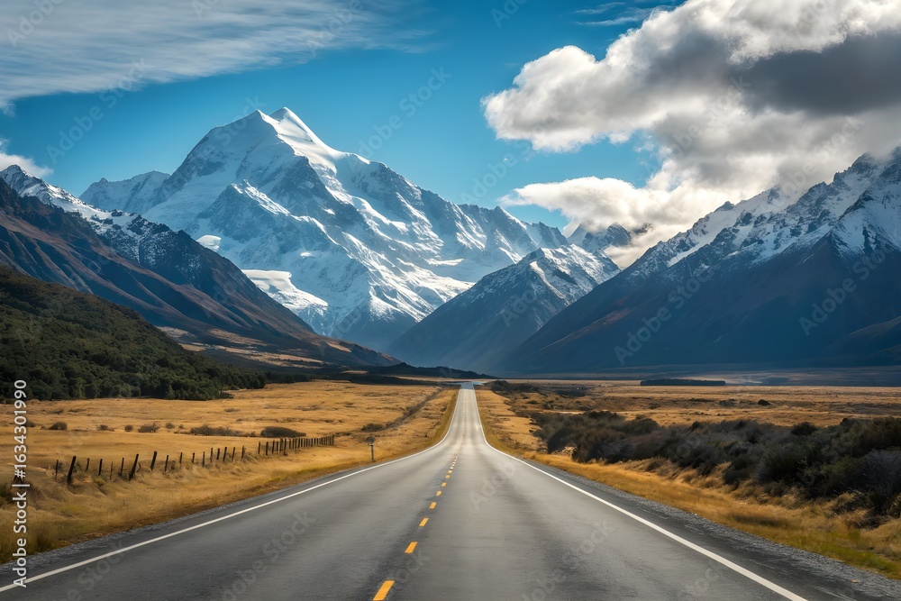 Fototapeta premium Path to the Peak: The Journey Beyond Limits