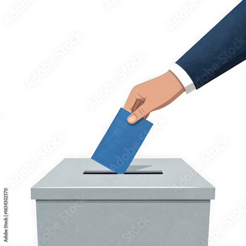 Ballot box vote isolated on transparent background
