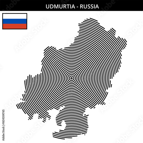 Udmurtia Russia  a Unique Map Design