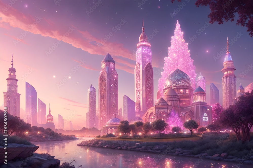 Obraz premium night city view