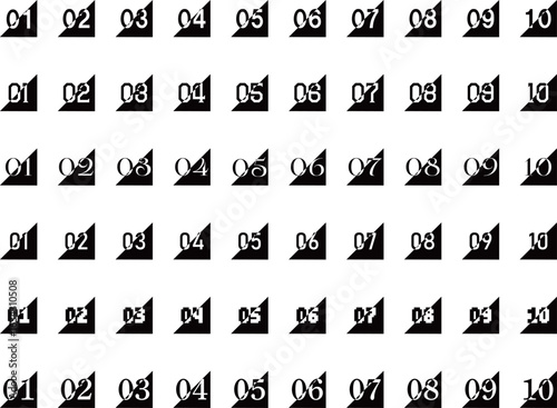 三角番号セット